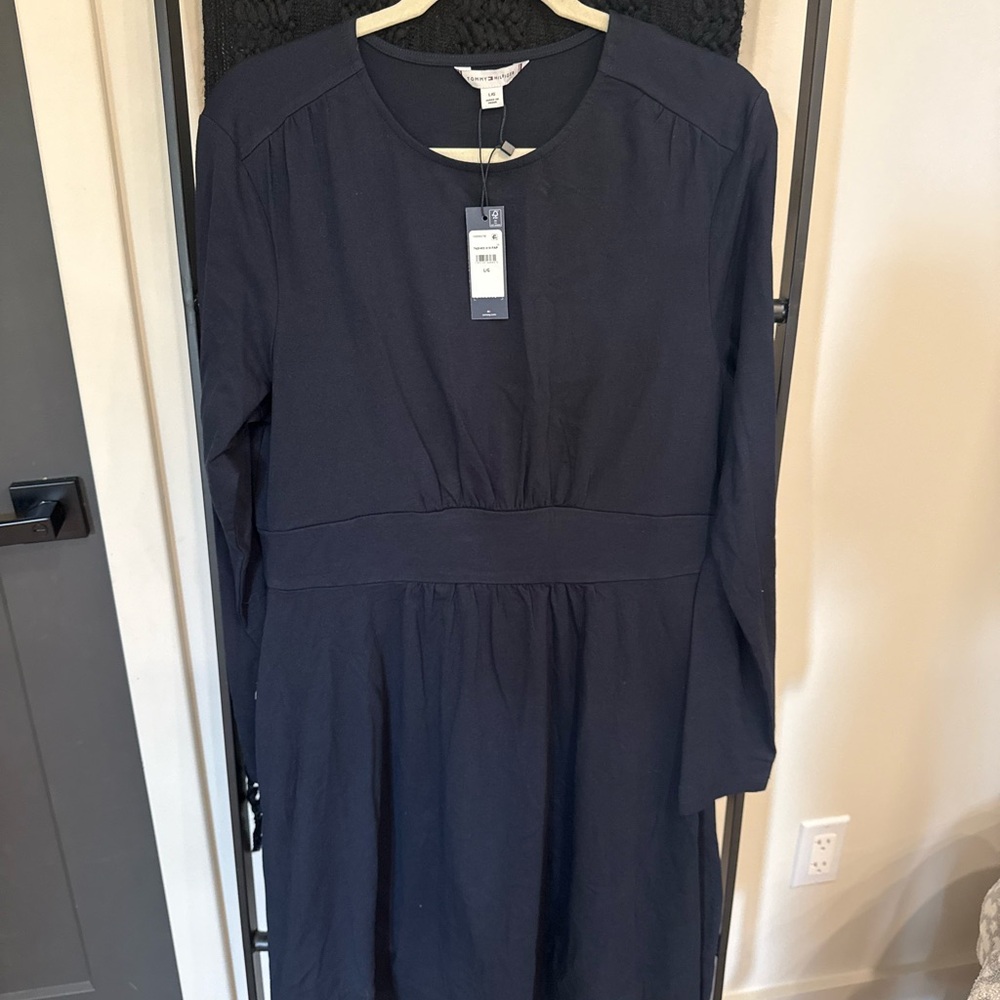 Tommy Hilfiger womens Navy dress knee length